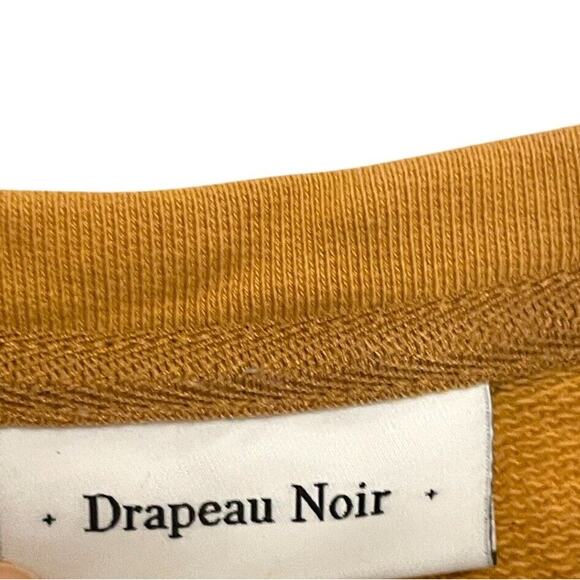 Drapeau Noir Short Sleeve Sweatshirt T-shirt Men Size Small/Medium Mustard Terry - Picture 3 of 6